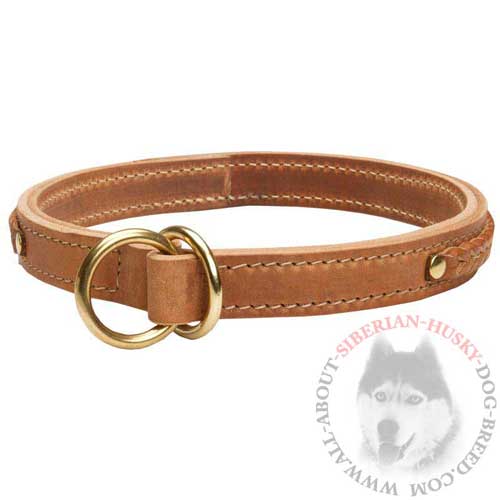 Leather Fashion Dog Choke Collar for Siberian Husky Being Obedient