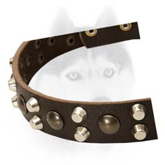 Extremely safe leather dog collar