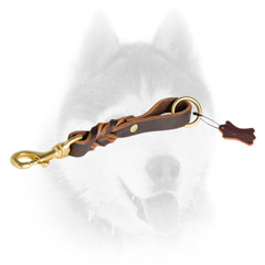 Short Siberian Husky lead with brass snap hook