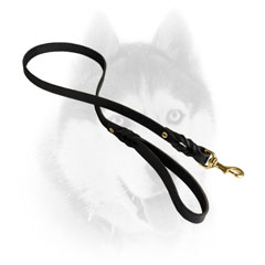 Superb leather Siberian Husky line for walking and training