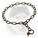 Black Stainless Steel Dog Choke Collar for Siberian Husky - 1/8 inch (3 mm)