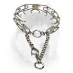 Chrome plated pinch prong collar with swivel - 50136 02 1/11 inch (2.25 mm)