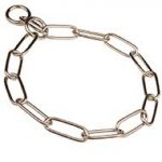 Perfect Siberian Husky fur saver collar steel chrome plated - 1/6 inch (4.0 mm)