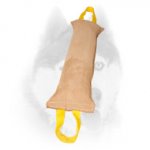 Leather Huge Bite Tug with 2 Handles for Siberian Husky Training