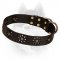'Spring mood' Leather Dog Collar for Pleasant Walking