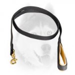 Extremely Comfortable Leather Nappa Padded Siberian Husky Leash