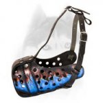 Designer Painted Agitation/Attack Training Muzzle for Siberian Husky