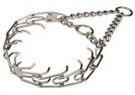 Dog pinch prong collar Chrome Plated for Siberian Husky - 1/8 inch (3.25 mm)