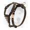 New Top Notch Siberian Husky Puppy Leather Harness with Riveted Pyramids