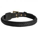 Incomparable Braided Leather Siberian Husky Collar