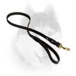 Royal Quality Leather Siberian Husky Leash for Walking and Training