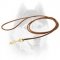 Handcrafted dog shows round leather leash for Siberian Husky