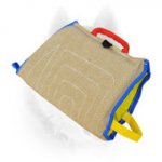 Jute Puppy Siberian Husky Bite Half Sleeve with a Handle