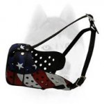 Multifunctional American Pride Leather Siberian Husky Muzzle