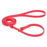 Durable Red Biothane Siberian Husky Leash and Collar Combo