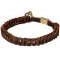 Braided Leather Siberian Husky Choke Collar for Dog Training and Behavior Correction