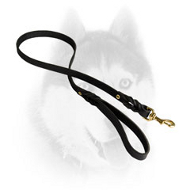 Royal Quality Leather Siberian Husky Leash for Walking and Training
