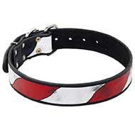 American Pride Handpainted Leather Siberian Husky Collar
