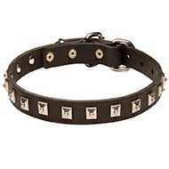 High Quality Leather Siberian Husky Collar with Nickel Studs