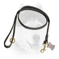 Functional Leather Siberian Husky Leash for Tracking And Walking