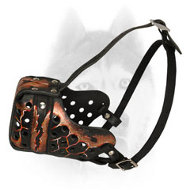 Attack/Agitation Training Siberian Husky Leather Muzzle