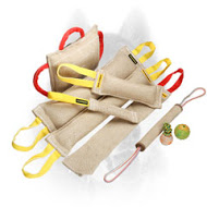 Performance Rolled Jute Tugs with 2 Handles for Puppy Training