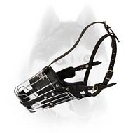 'No Mash' Attack Training Wire Basket Muzzle for Siberian Husky