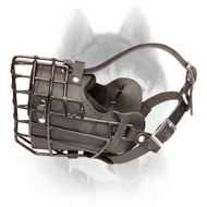 Winter Fully Padded Wire Basket Muzzle for Siberian Husky