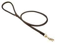 Natural Rolled Leather Siberian Husky Leash