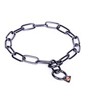 "Under Control" Herm Sprenger Black Stainless Steel Chain Siberian Husky Collar
