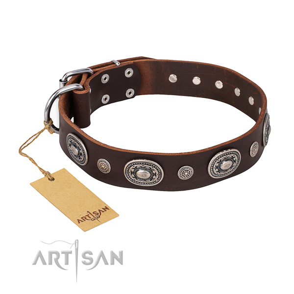 Durable full grain leather collar crafted for your canine