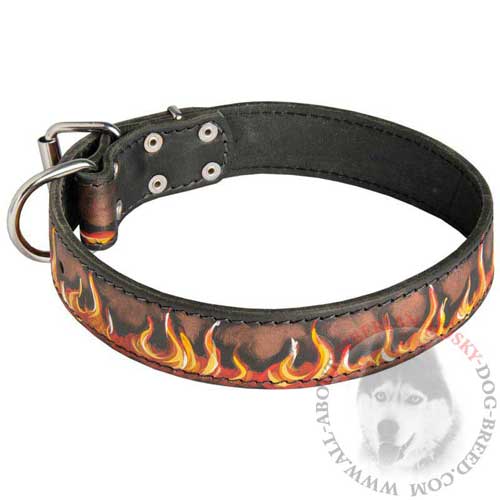 Handmade Leather Siberian Husky Collar for Walking in Style