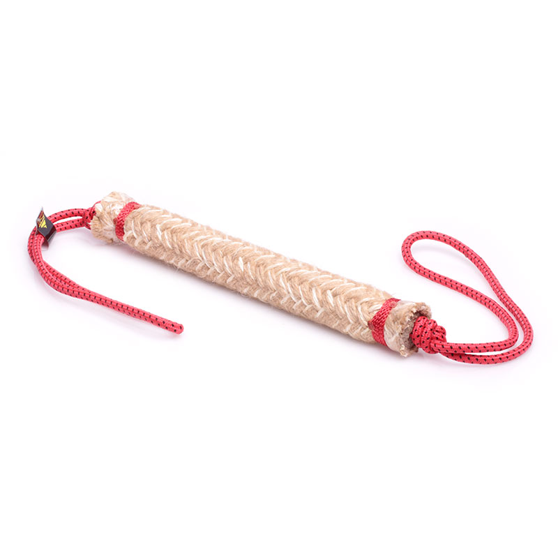 Hard "Battle training" rolled jute dog bite tug for Siberian Husky