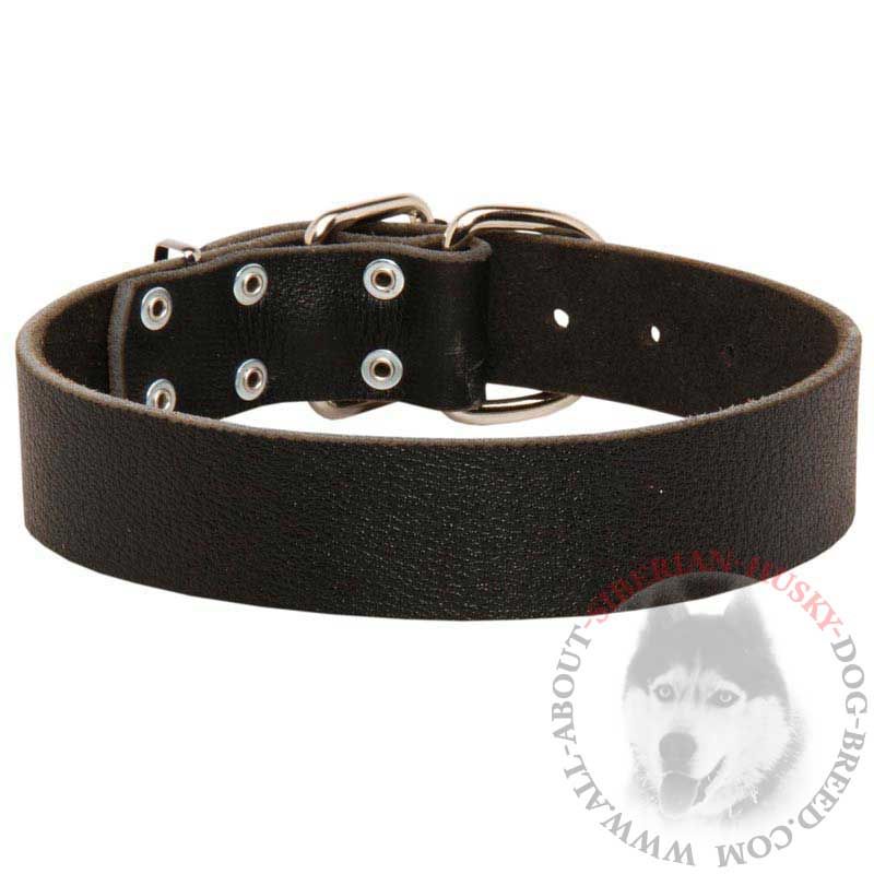 Extremely Durable Leather Siberian Husky Collar