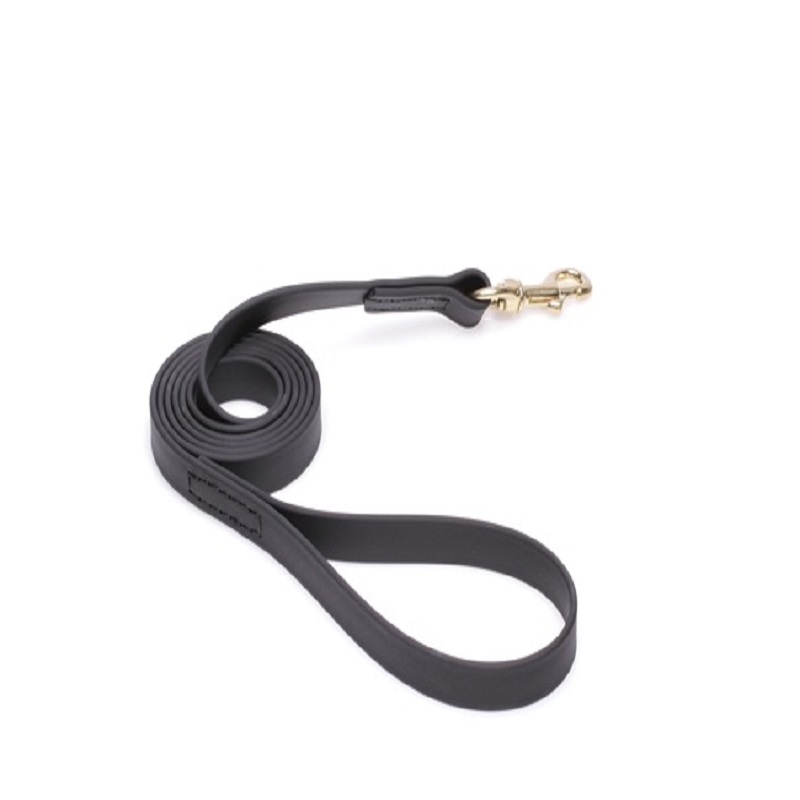 Black Waterproof Siberian Husky Leash Made of Biothane