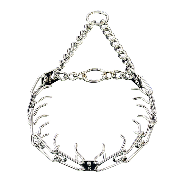 Chrome plated steel best dog pinch prong collar for Siberian Husky - 1/6 inch (3.99 mm) - Click Image to Close