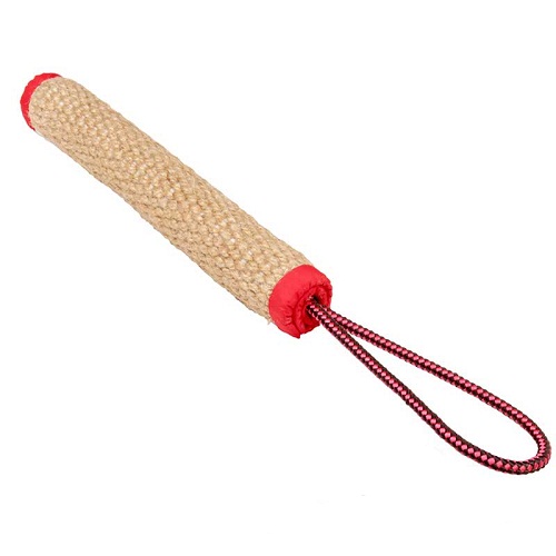 Siberian Husky soft jute bite tug with handle